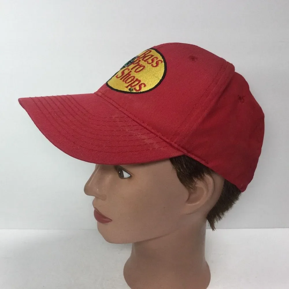 Bass Pro Shops hat Red SnapBack Outdoors‎ fishing cap adults one size